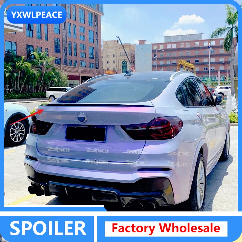 

For BMW X4 F26 Spoiler 2015 - 2018 High Quality M Style Carbon Fiber Rear Trunk Lip Spoiler Trunk Lid Wing Car Accessories