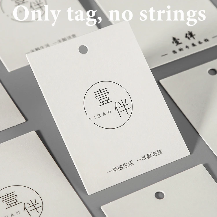 350g Wholesale Custom Hang Tag Price Label Business Brand Logo Design Print Garment Clothing Party Gift Decoration Handmade DIY