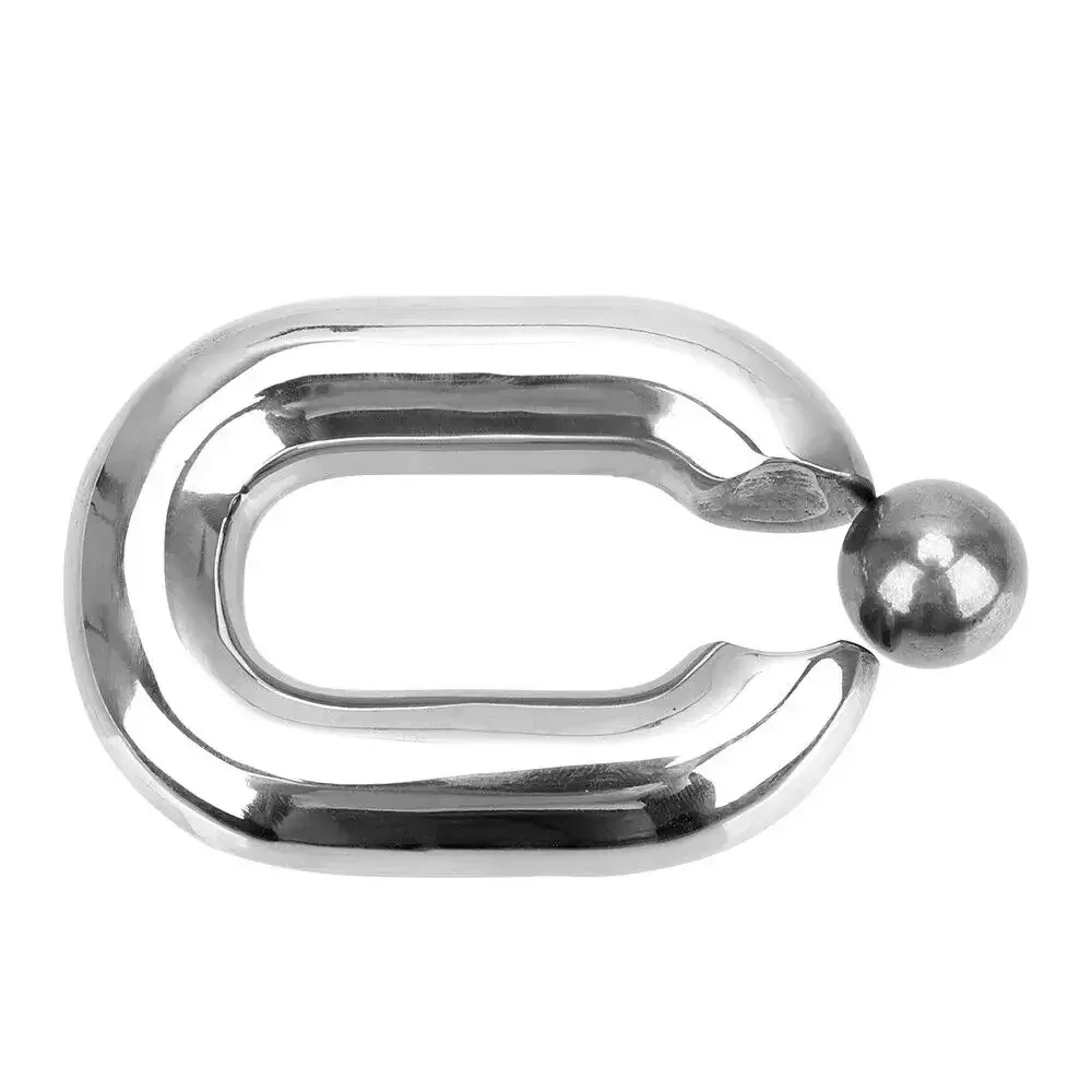 Male Heavy Duty BDSM Stainless steel Ball Scrotum Stretcher metal penis bondage Cock Ring Delay ejaculation male new Sex Toy Men - view 5