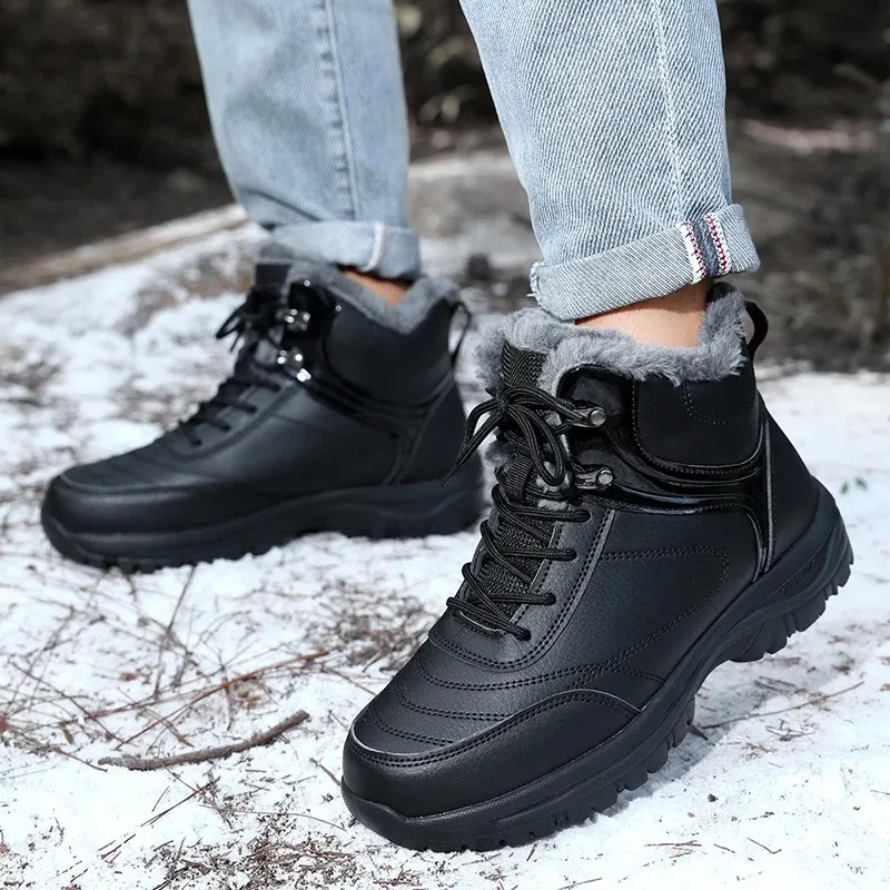 Men's Shoes New Winter Snow Boots Women Super Warm Ankle Boots Unisex Plush Sneakers Wearable Anti-slip Waterproof High Top Boot