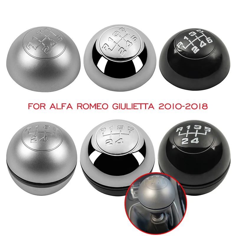 5 6 Speed Gear Shift Knob Handball Lever Shifter Cap Cover For Alfa Romeo Giulietta 2010 2011 2012 2013 2014 2015 2016 2017 2018