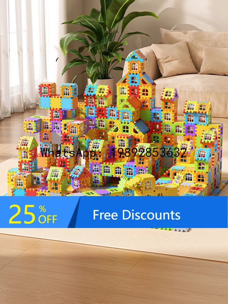 

3D Snowflake Building Blocks for Kids, Educational Assembly Toys, Large Square 3D Puzzles