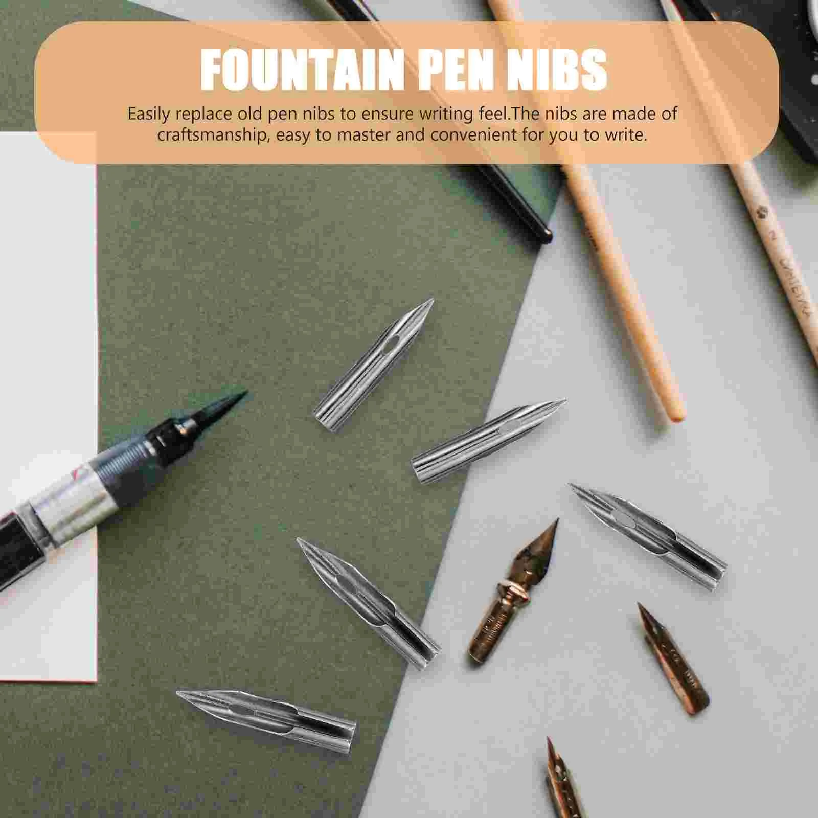 Imagem -03 - Caligrafia Escrita Pen Nibs Fountain Nibs Nibs de Substituição Estudantes Favor Escritório Escrita Papelaria 028 Milímetros