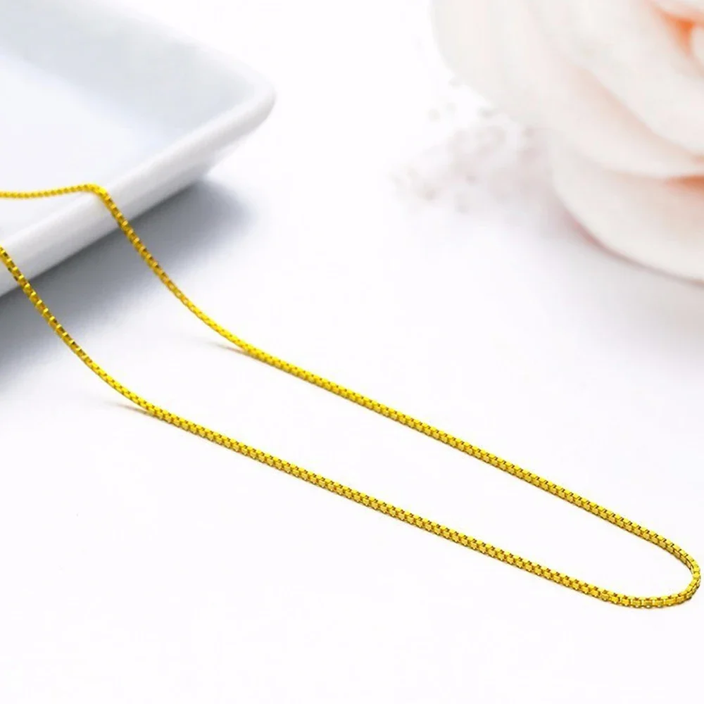 1.2/1.5mm Width Stainless Steel Gold Silver Plated Box Chain Necklace 47+4cm Extend Link Women\'s Jewelry Wholesale Free Shipping