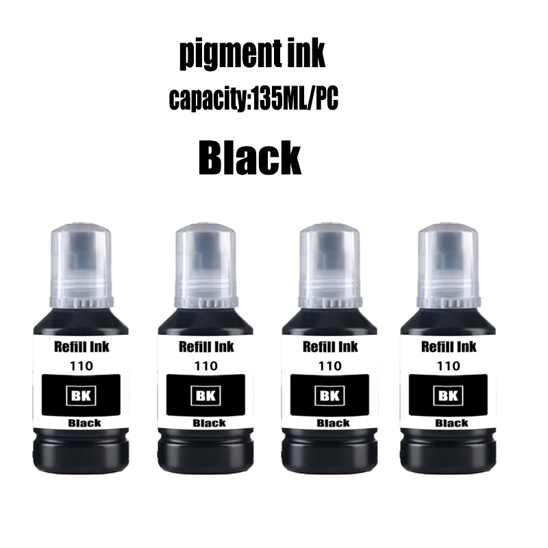 110 M110 Pigment Ink Compatible with Epson EcoTank M1100 M1120 M1140 M1170 M1180 M2120 M2140 M2170 M3140 M3170 M3180 Printers
