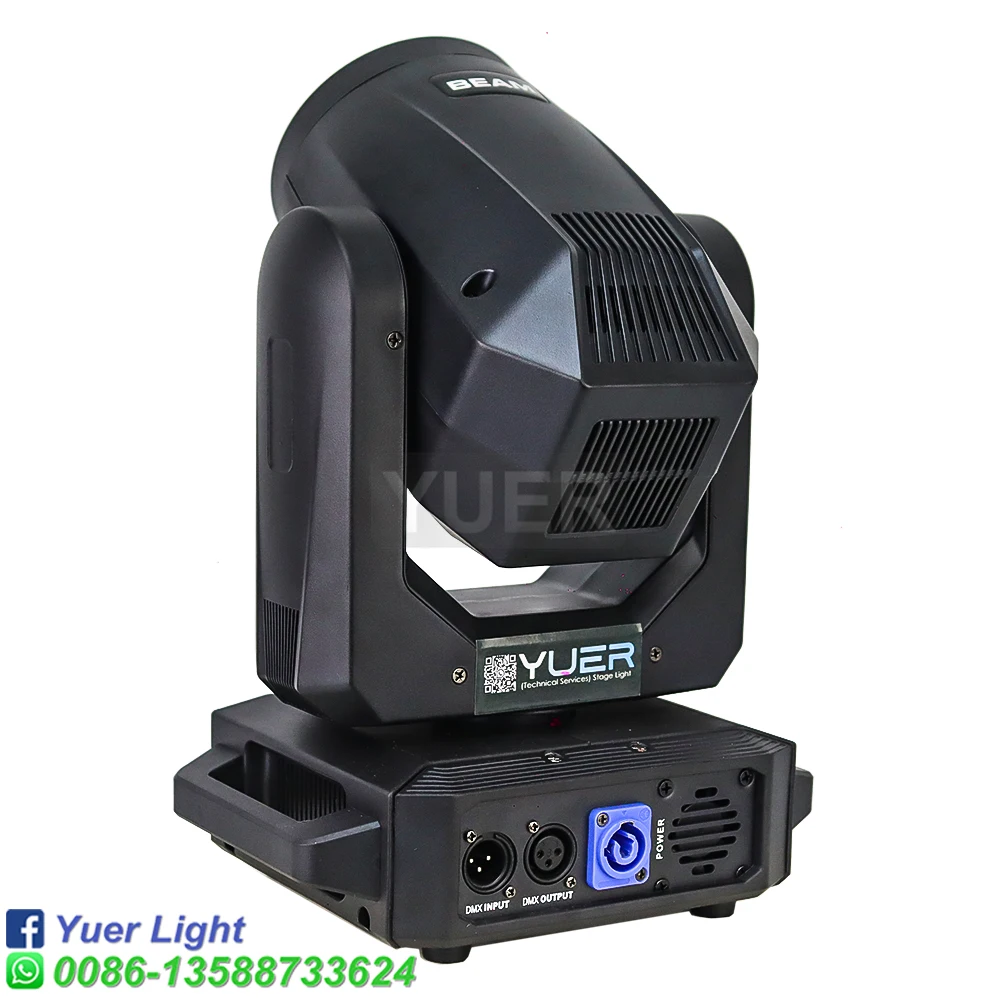 4Pcs 200W LED With Ring Beam Spot Moving Head Light With 18 Rotating Prism Rainbow Effect DMX512 Disco Party CLub Stage Lights