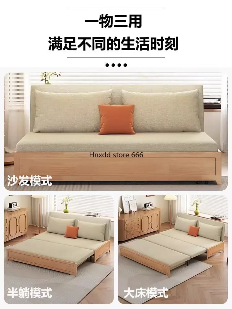 2024 new small apartment study single double storage sofa image 3