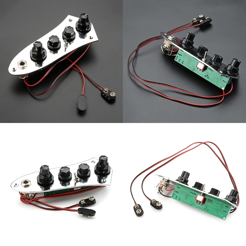 

Vintage Pre Wired Full Loaded Guitar Bass Control Plate Wiring Harness Switch Knob Kits for Jazzes Bass Replacement Part