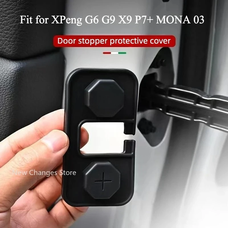 

For XPeng G6 G9 X9 P7+ MONA 03 Door Lock Buckle Limiter Protection Cover Shock Absorption Silicone Pad Modify Upgrade Parts