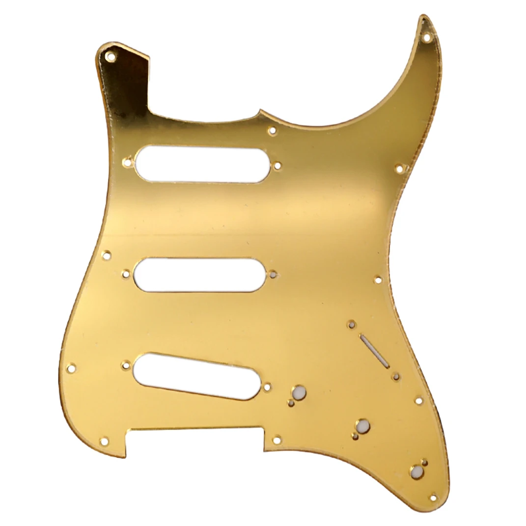 Y170A الساخن مرآة الغيتار Pickguard 11 ثقوب SSS الغيتار خدش لوحة مع 11 قطعة مسامير Pickguard ل FD الغيتار الملحقات B