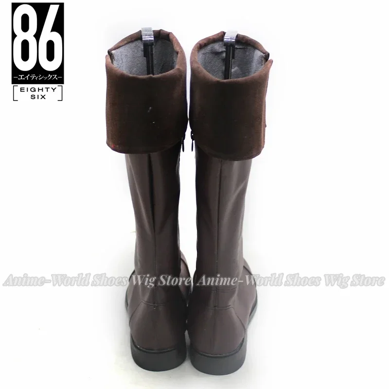 Anime 86 Eighty Six Shinei Nouzen Cosplay Shoes PU Leather Shoes Halloween Carnival Boots Cosplay Wig Prop Custom Made