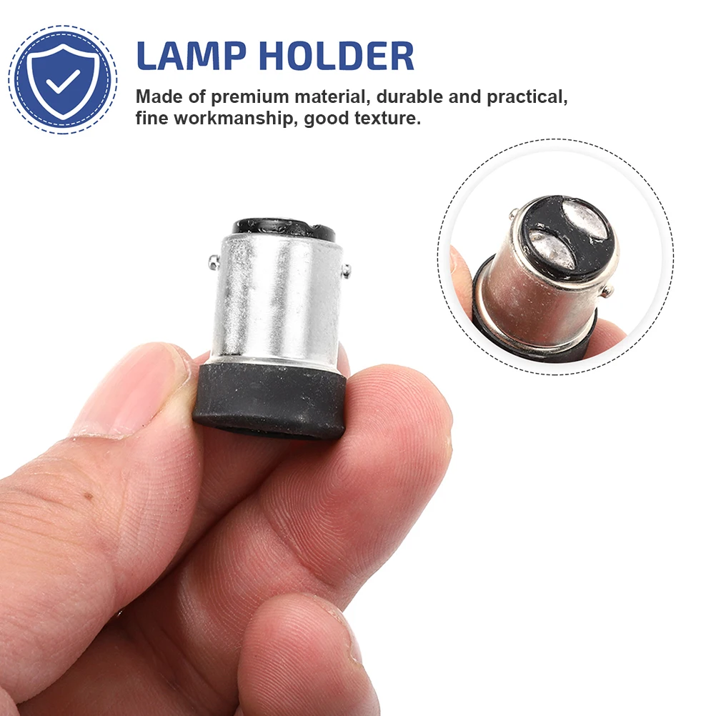 8 szt. Adaptery do żarówek B15 na E14, gwintowane, czarne plastikowe, do żarówek LED, lamp stołowych i sufitowych, łatwa wymiana, kompaktowe.