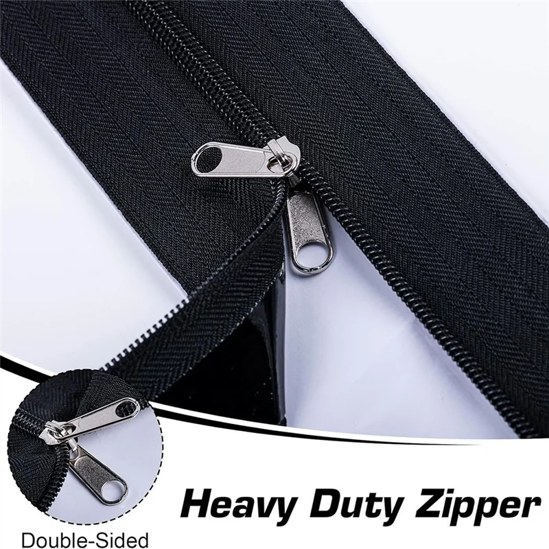 

Peel And Stick Zipper, 7FT Heavy Duty Self-Adhesive Zipper, Double-Sided Zipper For Dust Barriers Tent Door Zipper-Retail