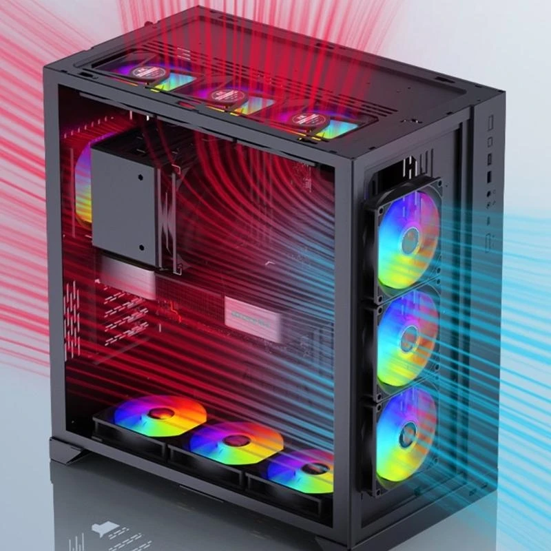 

DXAB 1200RPM Computer Case Quiet Fan 120mm Cooling Fan CPU Cooling Fan Light