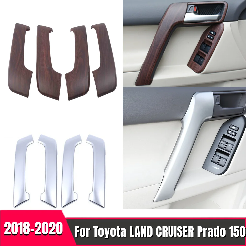 

For Toyota Land Cruiser Prado fj150 Car decoration inner door armrest handle cover accessories interior trim parts 2018 - 2020