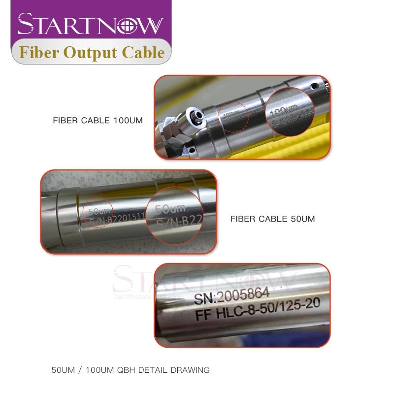 Startnow Fiber Optic Cable D80 FSI600 10M/20M Raycus MAX IPG for Fiber Laser Metal Cutting Machine  Fiber Extension Cable