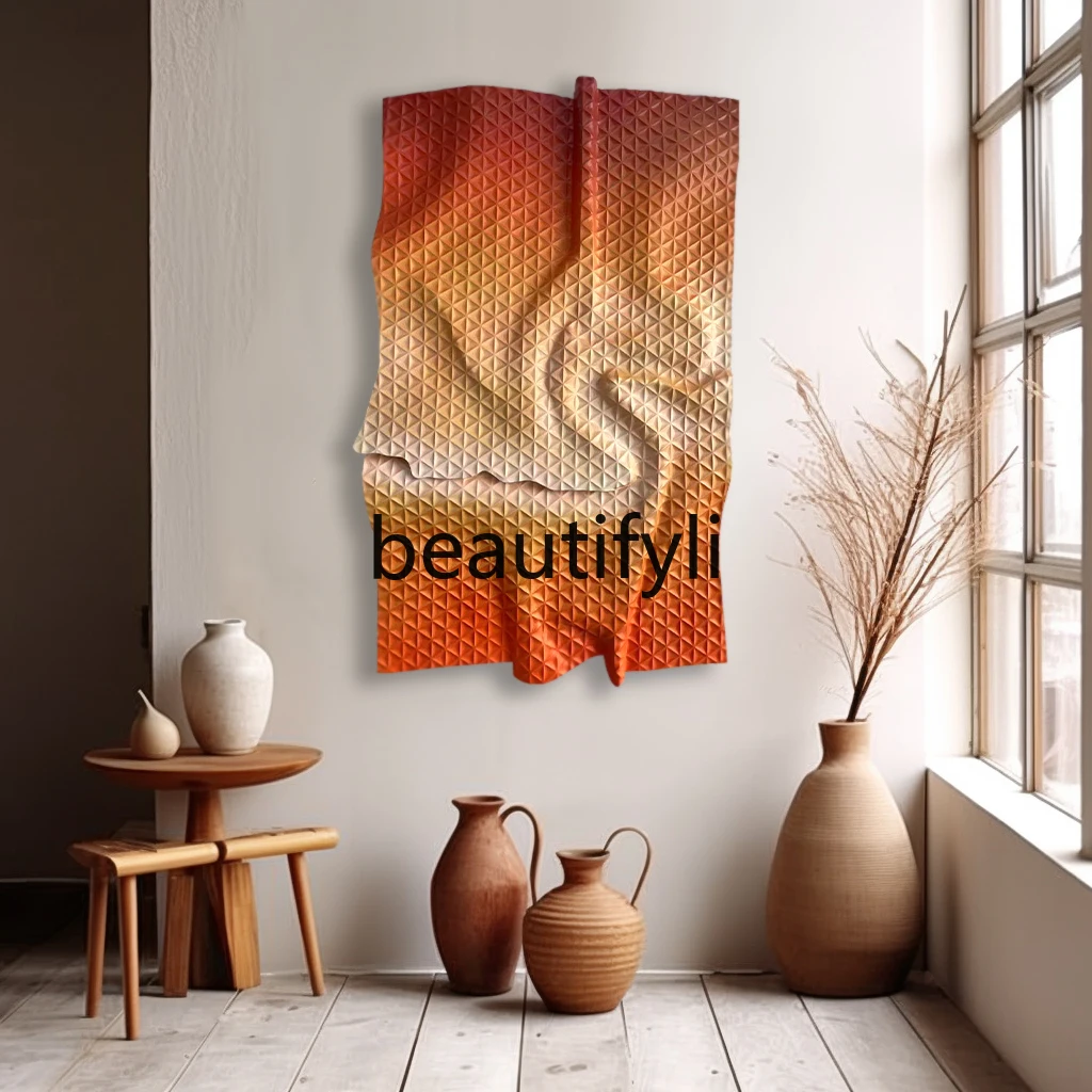 

High-end Villa Living Room Decorative Painting Handmade Three-dimensional Entrance Painting Modern Hotel Hanging Painting