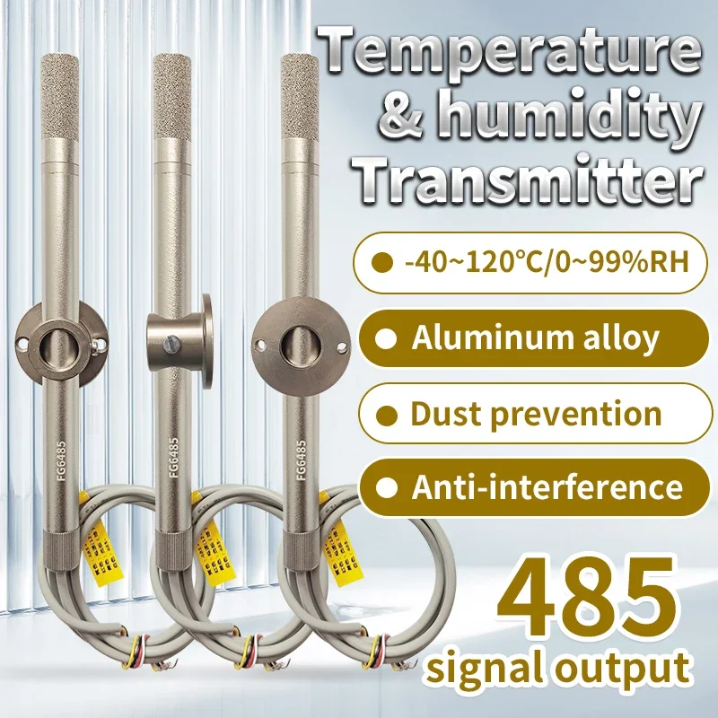 

RS485 communication temperature and humidity sensor pipeline type metal dust and explosion-proof network type line length