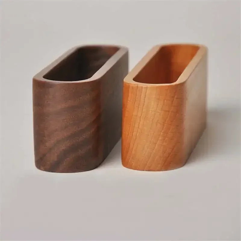 Simple Wooden Business Card Holders Note Display Device Card Desk Organizer Stand Holder Office Supplies Stationery Accessories