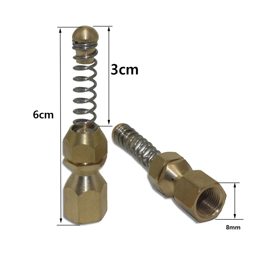 1/8 molla di dragaggio fognario rame dragaggio il tubo di drenaggio collegato allo strumento di dragaggio dell\'ugello della macchina per la pulizia