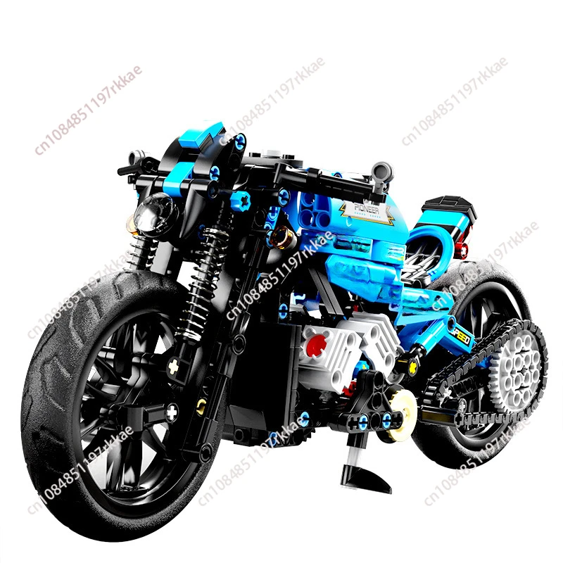 Technical Motorcycle Construction Kits, 1:10 Scale Model, Compatible with Lego Bricks, Building Blocks Toys