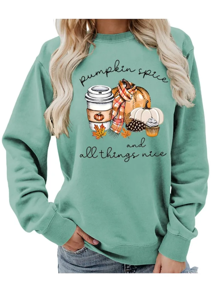 Felpa con cappuccio da donna con stampa casual o collo Top giacca casual allentata moda pullover autunno inverno donna manica lunga felpa con cappuccio da vacanza