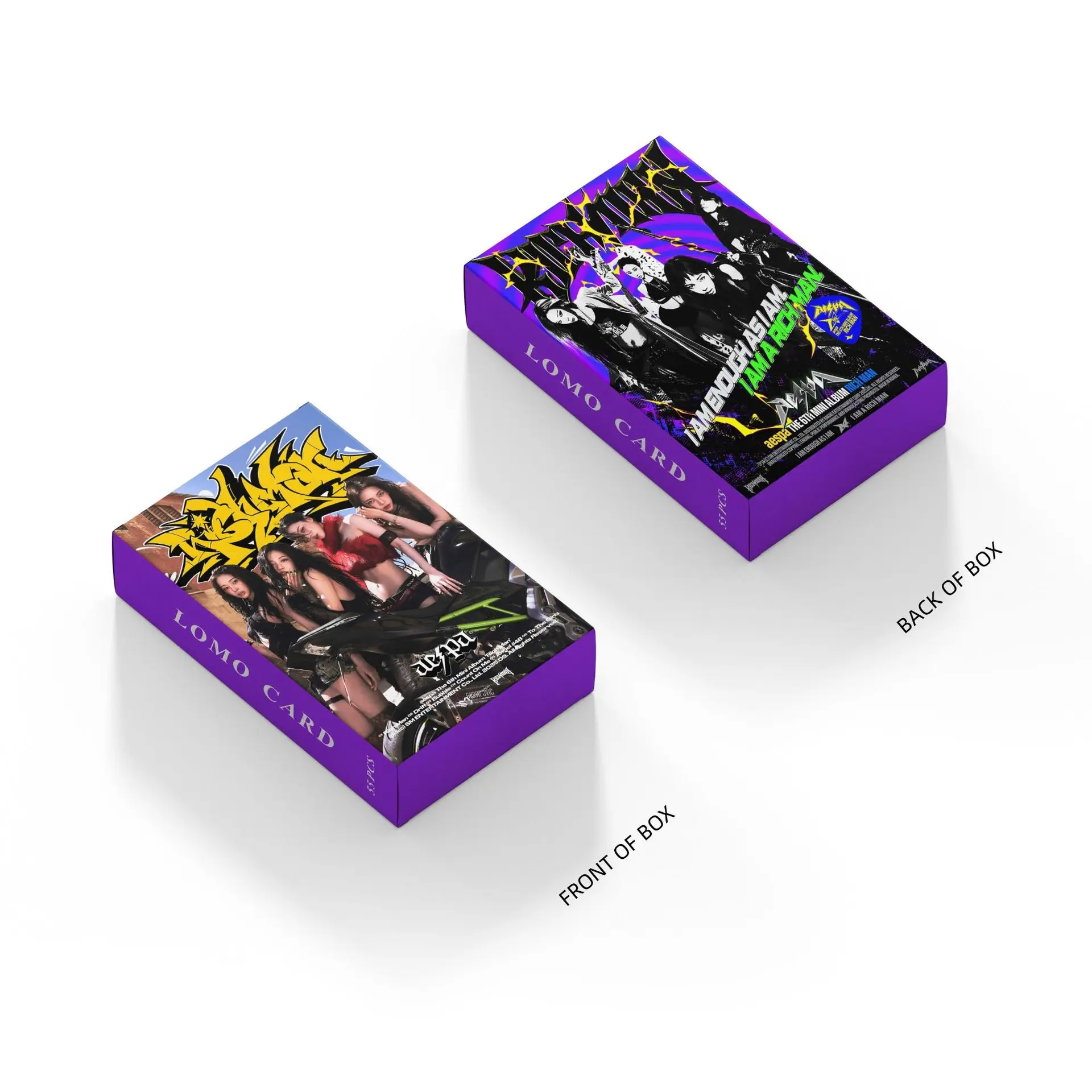 55Pcs aespa Lomo Cards New Album Rich Man HD Printd Photocards