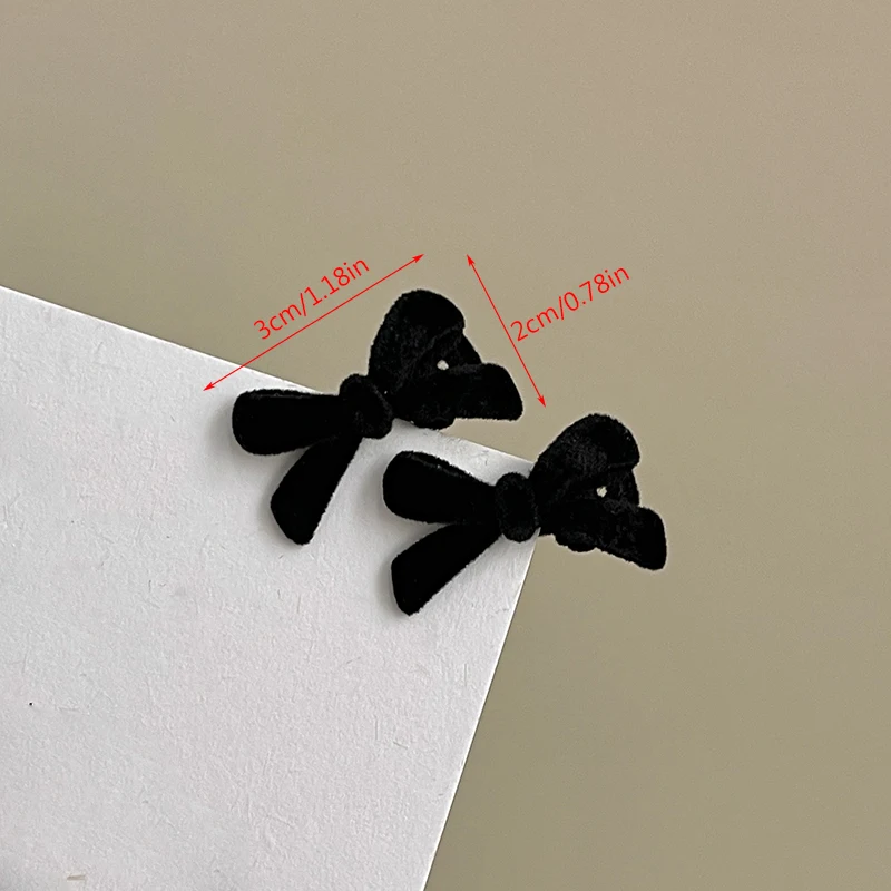 Red Black Hairpin Festival Party Side Clip Bow Sweet Bangs Clip Side Clips For Women Korean Styling Tools Hair Accessories