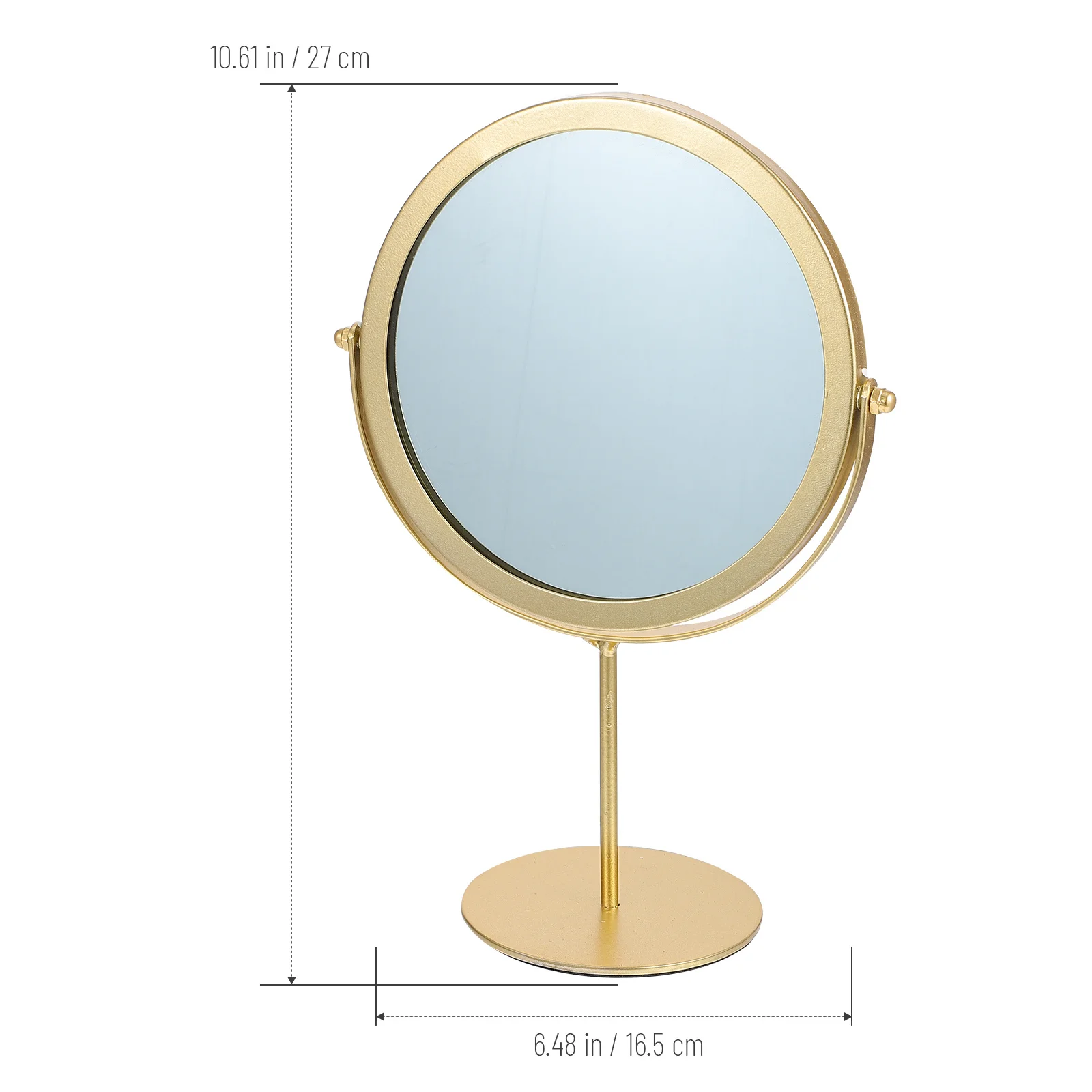 Hoogwaardige retro make-upspiegel, roterend ontwerp, helder, geen vervorming voor dames, kaptafel, roterende spiegel