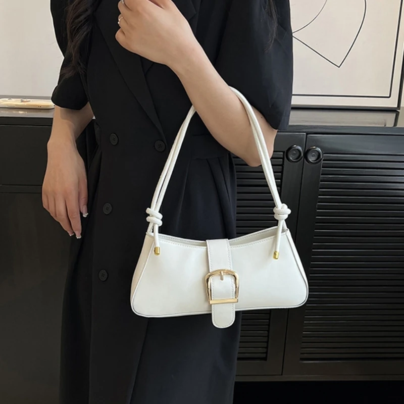 Fashion Bag Armpit Bag Shoulder Bags for Girl Women Lady Purse Solid Color Underarm Trendy Handbag Carrying Tote Bags 517D