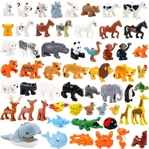 Large size building blocks for children, cat, dog, pork, rabbit, model accessories, compatible bricks, farm animals set, assemble educational toys 10 Main Sales Fazendinha - №1