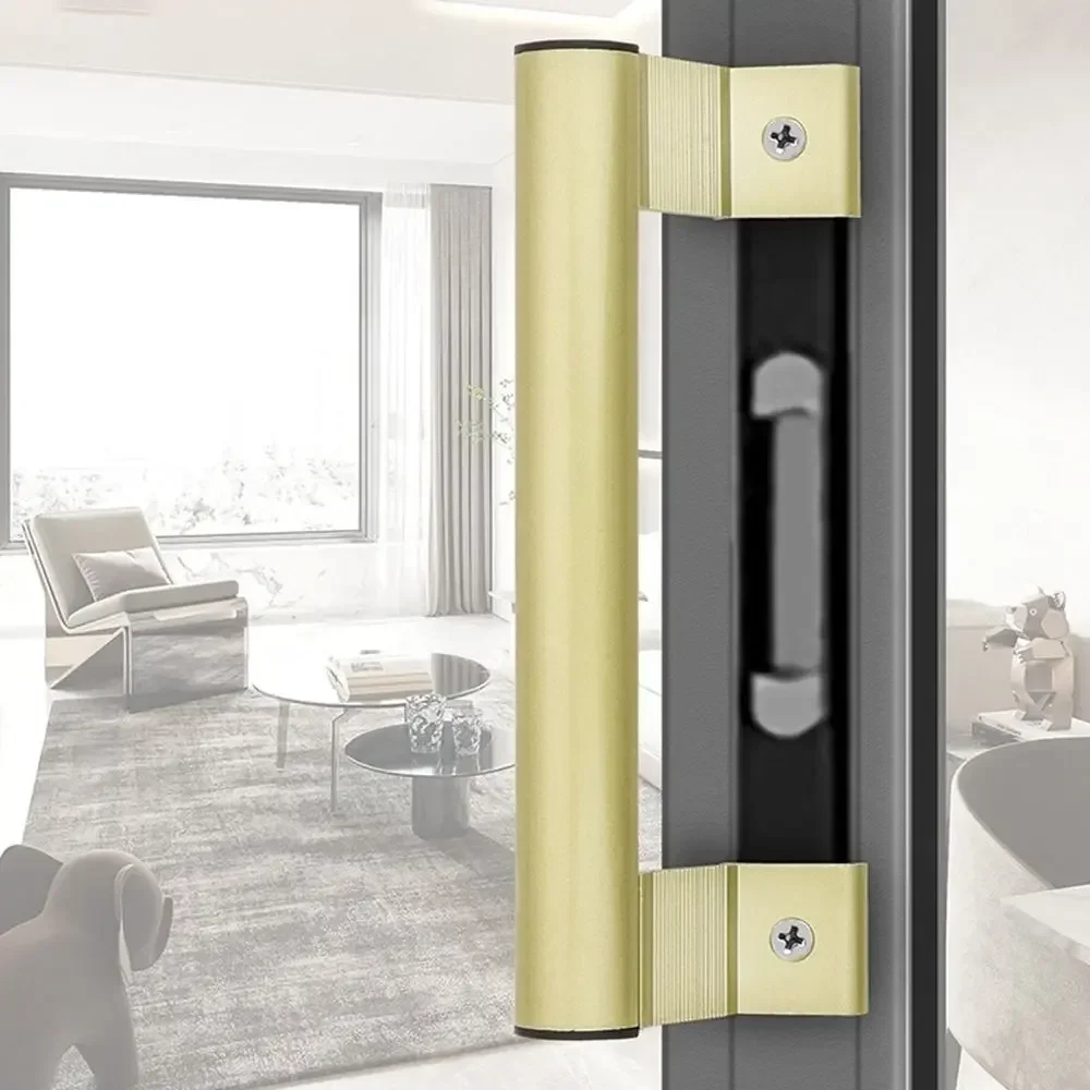 200*32.5 مللي متر مقبض الباب الجرار سبائك الألومنيوم سماكة مقابض الأبواب خزانة خزانة درج مقبض سحب الأثاث الأجهزة #4