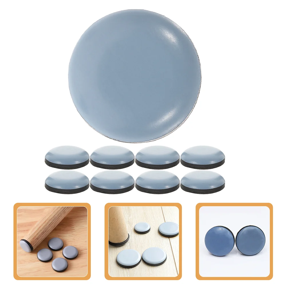 20 Pcs Round Self-adhesive Silent Table and Chair Foot Pads to Assist Sliding Mats Furniture Sliders for Moving Glide Carpet