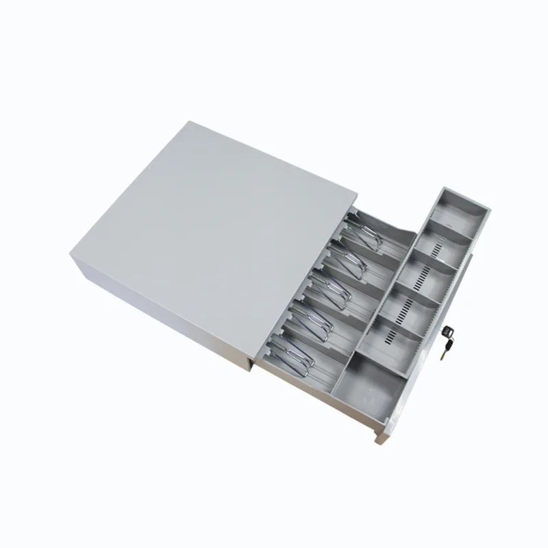 

box, five-grid coin drawer, cash box, supermarket register, cabinet, supermarket, money collection iron box.