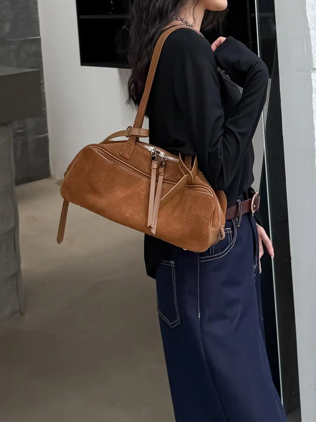 Genuine Grade Suede Real Leather Women Handbag New Luxury Designer High Quality Female Shoulder Crossbody Bag Autumn Winter Ins