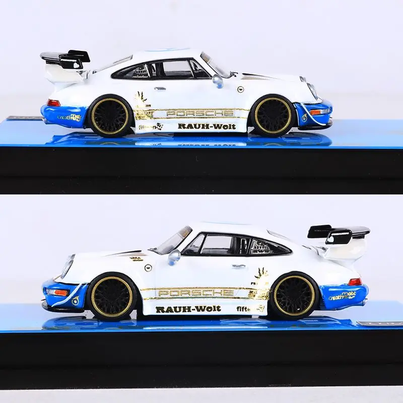 Originalmodell 1/64 Porsche RWB 964 Legierung Spielzeug Kraftfahrzeug Druckguss Metallmodell