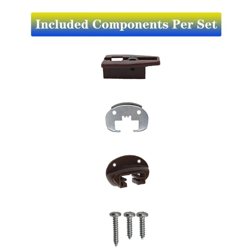 5SET Slide Laci Enduring dengan Logam Backing & Screws Drawer Track Guides and for Nightstand Drawer Systems .Y5GA