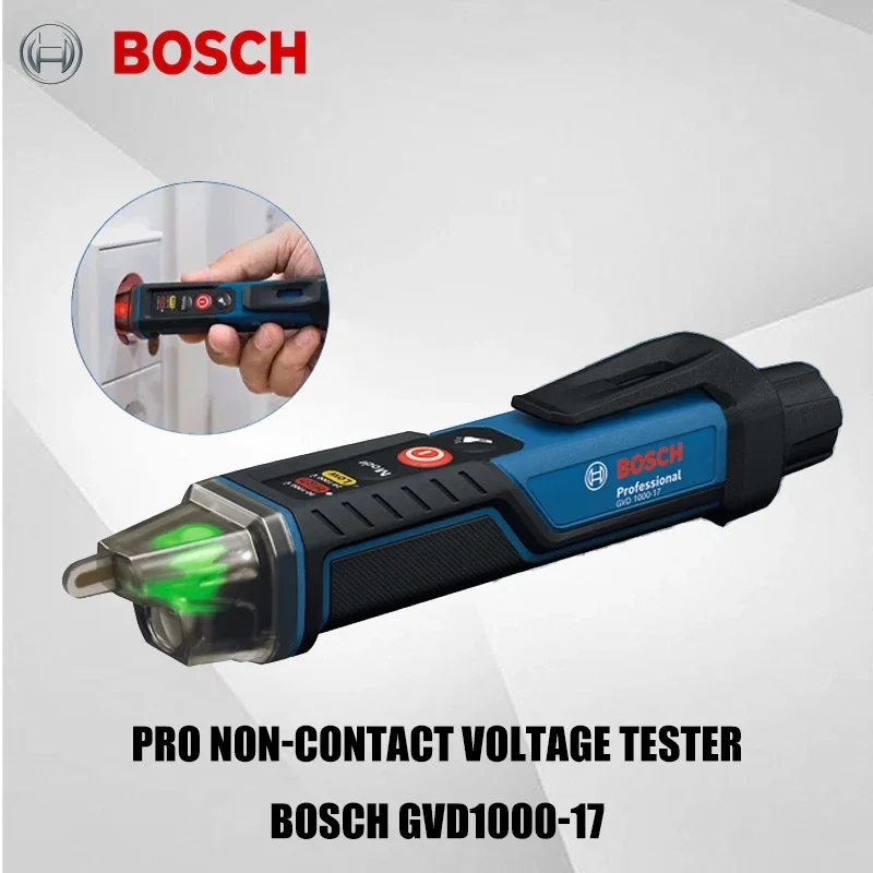 Bosch GVD 1000-17 Non-Contact Voltage Detector 24V-1000V Voltage Indicator Tester Pen Voltage Self-Test Smart Breakpoint Finder