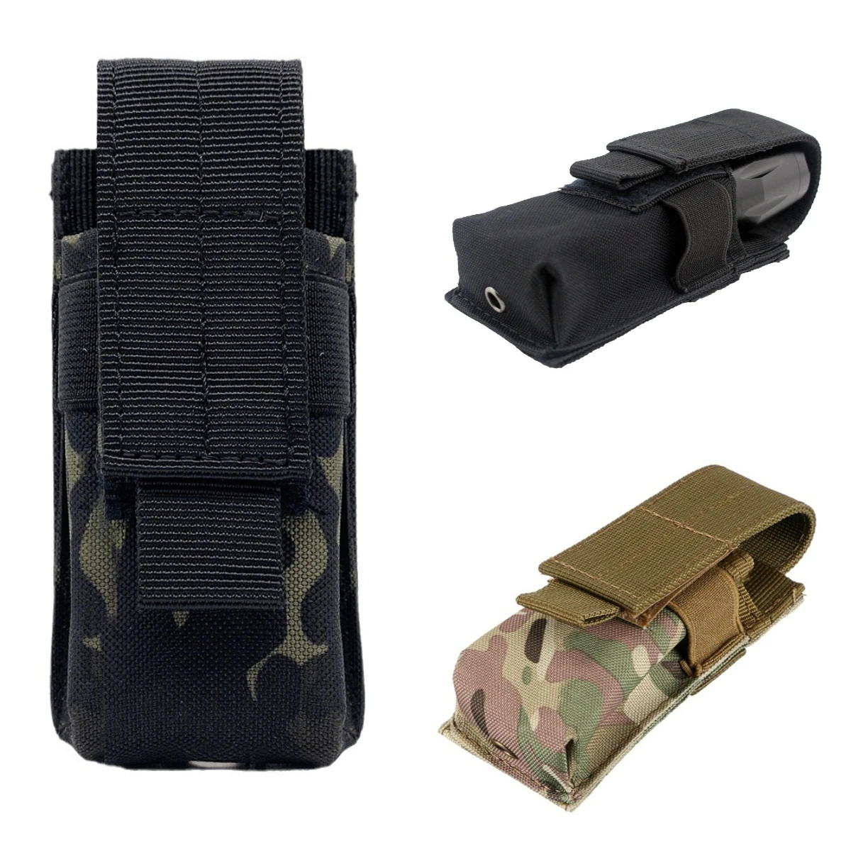 M5 Small Flashlight Bag Outdoor Multifunctional Tactical Flashlight Bag Small Single Edc Tool Kit Molle Accessory Pouch