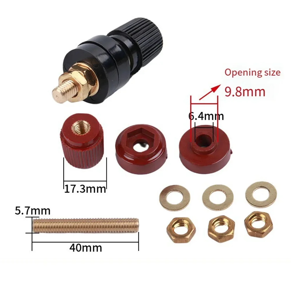 1 paio Binding Post M6 Allunga Filettatura 333 Tipo Binding Post In Ottone Per Macchine Saldatrici Morsettiera In Rame Puro Terminale Rotondo