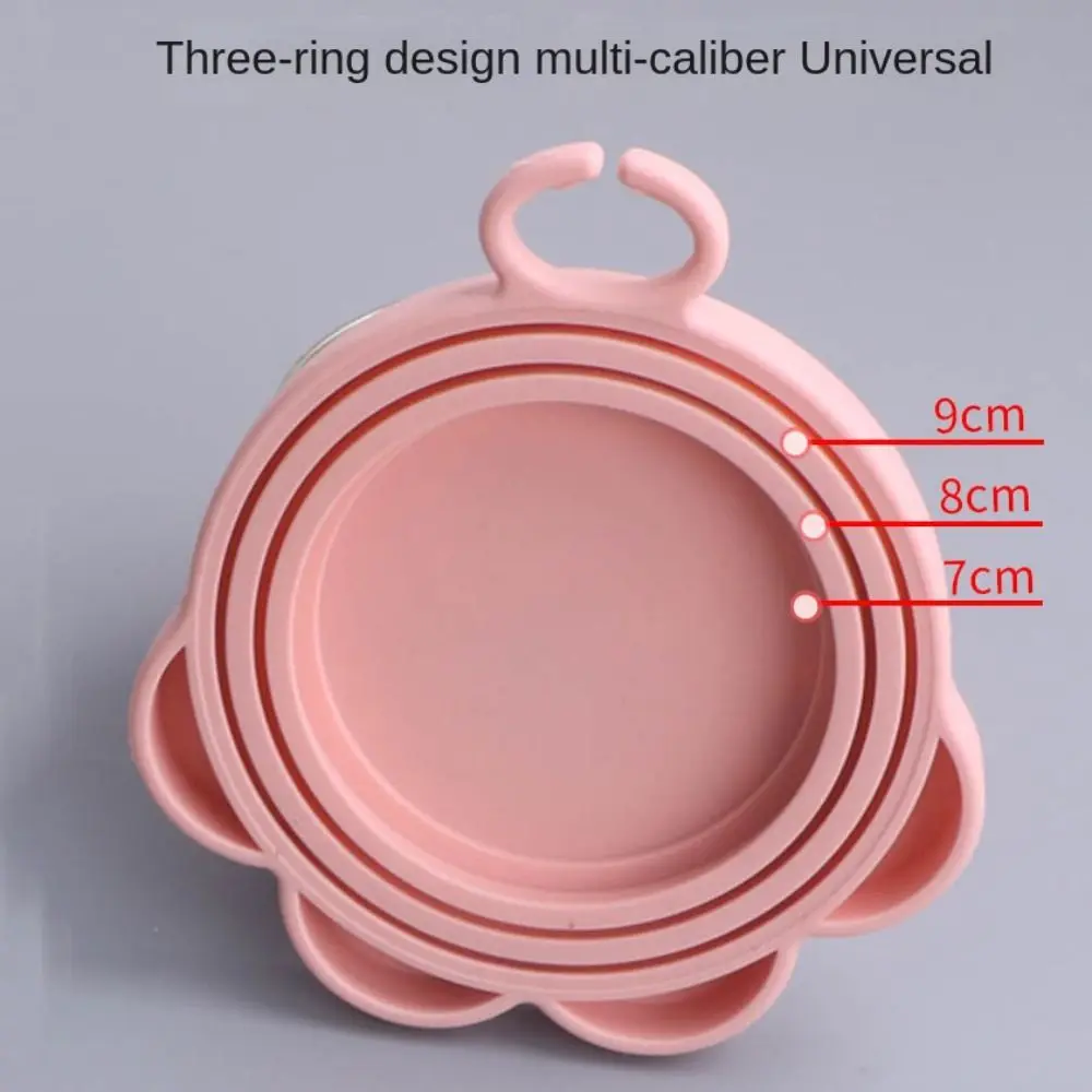 Portable Silicone Canned Lid Reusable Storage Keep Fresh Lid for9cm/8cm/7cm Fresh-keeping Food Sealer