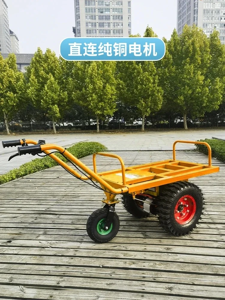 Double-Wheel Electric Trolley Mountain Climbing Orchard Transport Truck Agricultural Single Wheel Single-Wheeled Cart