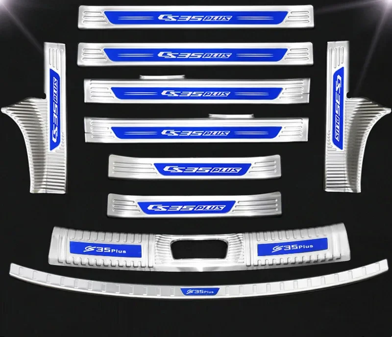 

Для Changan CS35 PLUS 2018-2022 из нержавеющей стали, защита порога автомобиля, защита порога багажника, защита от царапин, Стайлинг автомобиля