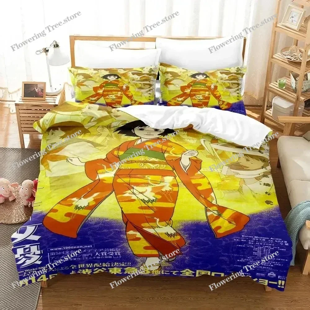 

Anime Art of Satoshi Kon Bedding Set Duvet Cover Bed Set Quilt Cover Pillowcase Comforter king Queen Size Boys Adult029