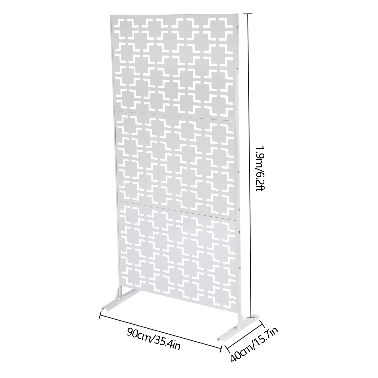 Patio Privacy Screen, Durable Steel with Nano-High Temperature Paint, Waterproof and Rust-Proof, Easy Installation, Perfect for