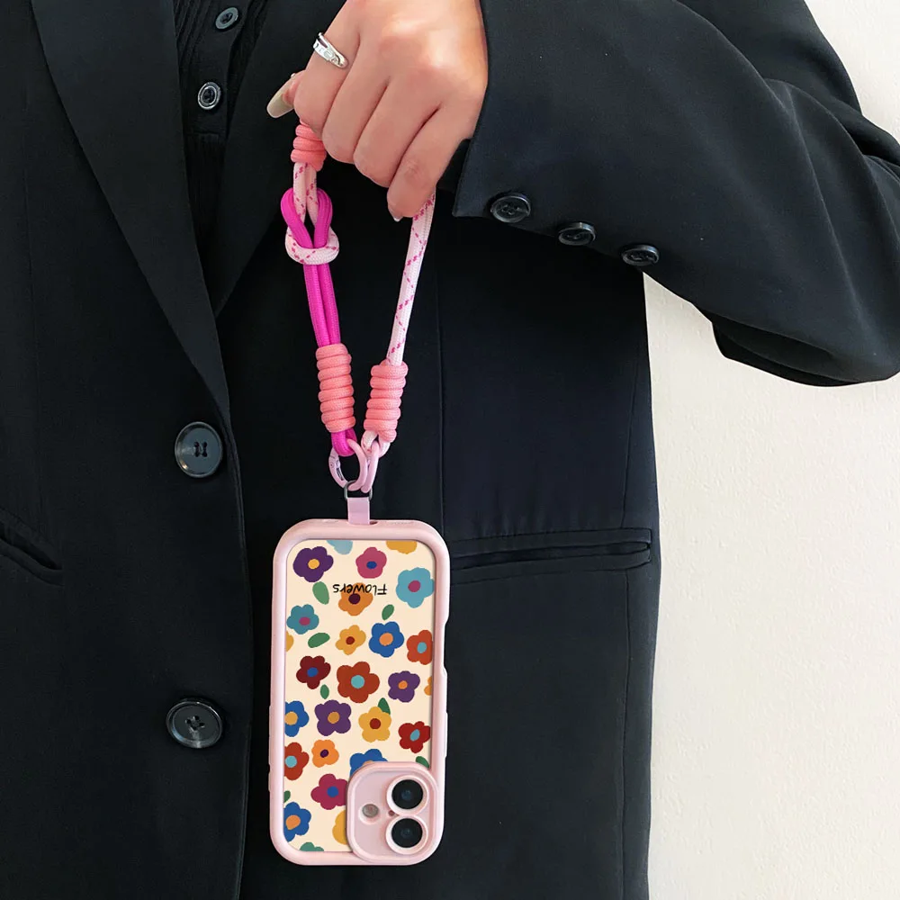 Ypm5Crossbody الحبل قلادةRopeCaseFor Redmi ملاحظة 14 13 12 11 10 9 8 7 برو زائد 11s 14s 13C 12C 14C 9C 10C الأزهار غطاء الهاتف