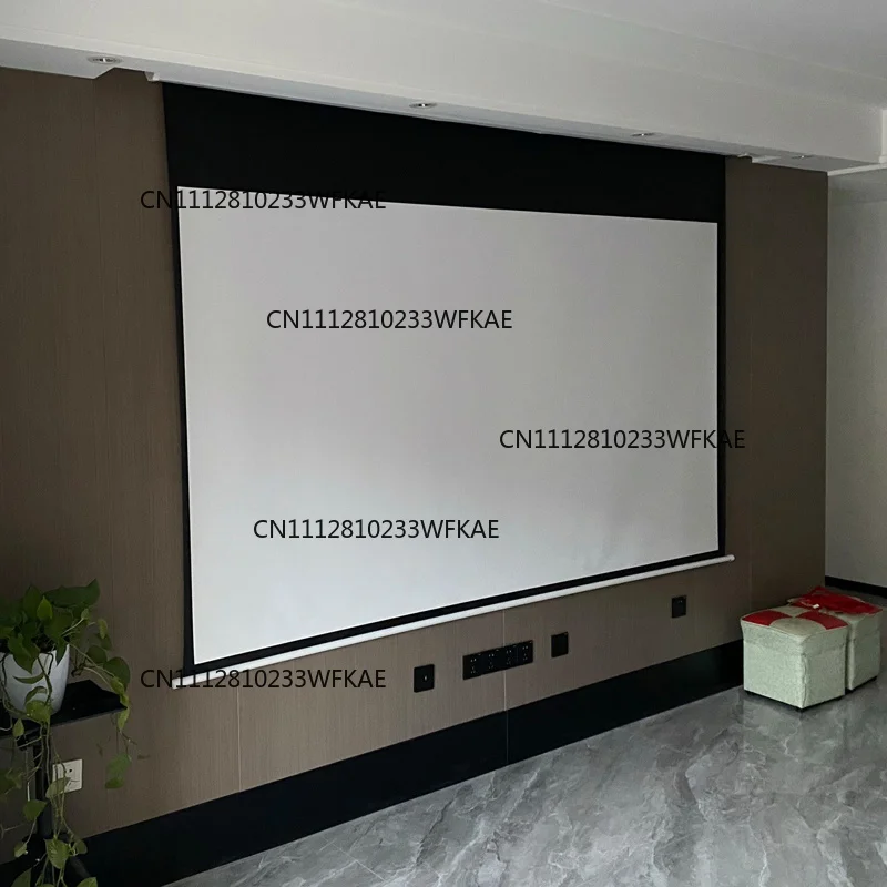 HD 100 Inch 16:9 Electric Screen For 3D LED DLP Laser Projector Motorized Projection Screens Curtain Wireless Remote Control view 4
