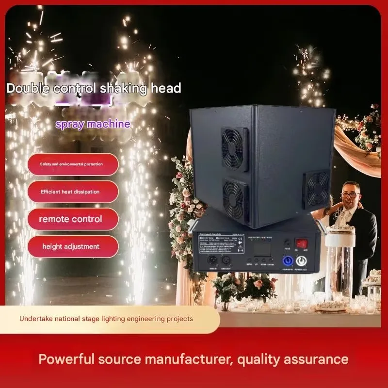Dmx512 Remote 600W Moving Head  Double Cold Spark Machine for Party Christmas Events Wedding Show