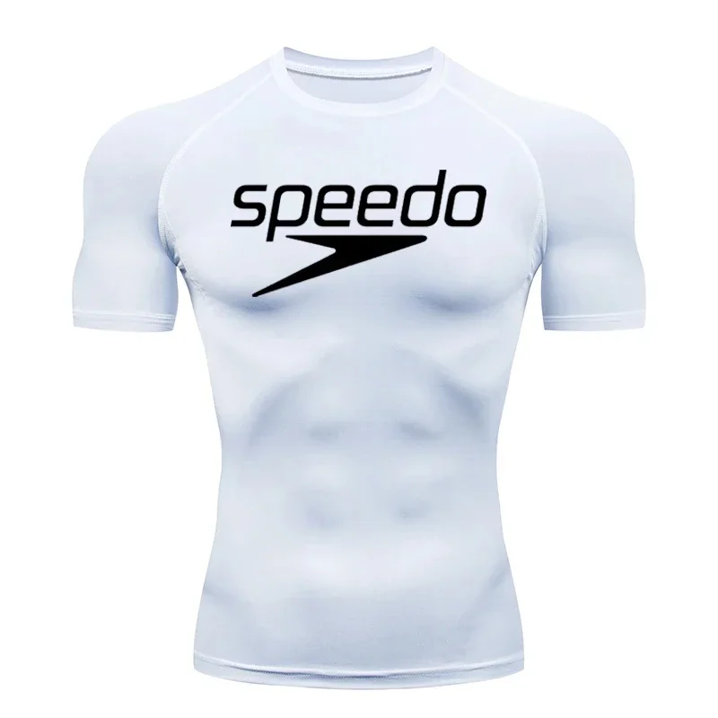 Men Rash Guard Surfing Diving Tee Swimwear Tight short Sleeve T Shirt Swim Floatsuit Top UV Swimming RashGuard Prevent Jellyfish