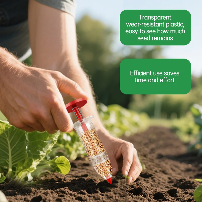 Sembradora de jeringa, Mini dispensador de siembra de semillas, Mini sembradora de semillas de plantas, sembradora Manual, esparcidor de semillas, herramienta de macetero de semillas de mano